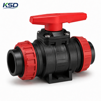 Válvula de Control de Agua de Plástico con Núcleo de Acero de Alta Presión PN16 SDR11 con Certificación ISO CE, Serie de Válvulas de Bola HDPE