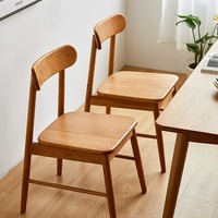 Meubles de restaurant de style nordique en bois massif, table en bois massif avec ensemble de chaises pour glacier, café