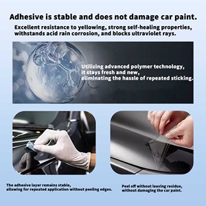 Film de protection de peinture automobile en TPU premium, 99% UV, auto-réparateur, résistant aux rayures, épaisseur 7,5 mil, couverture complète de la <span class=keywords><strong>voiture</strong></span> - Product Image 2
