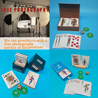 Vente en gros de cartes à jouer de poker en PVC brillant avec logo personnalisé promotion en papier plastique casino étanche haute qualité