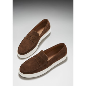 Mocassini Slip-On in Camoscio Marrone - Product Image 3