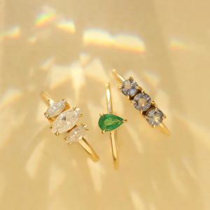 Bague de fiançailles ZYO personnalisée en argent 925 de haute qualité avec trois moissanites VVS, coupe marquise, plaquée or, pour femmes et hommes - Product Image 4