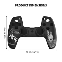 Housse de contrôleur de jeu en silicone ultra-mince poignée antidérapante avec texture résistante à la sueur découpes de précision pour accessoire de jeu PS5