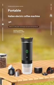 Machine à café expresso portable 3 en 1, électrique, chaude et froide, en acier inoxydable, mini machine de voyage compatible avec les dosettes en poudre - Product Image 1