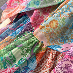 Abito casual a maniche lunghe con collo in piedi stampato personalizzato abito rosa altalena grande con lacci in vita <span class=keywords><strong>da</strong></span> donna - Product Image 5