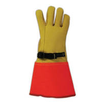 Classe 0 cuir de chèvre protecteur monteur de ligne électrique travail main gants sécurité pour une utilisation avec des gants isolés en caoutchouc travail utilitaire