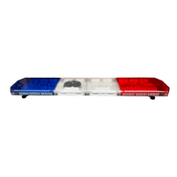 Barre lumineuse LED de 1,48 m 88W pour ambulance, bleue, rouge, blanche, avec haut-parleur, pour toit de véhicule, feux de signalisation LED