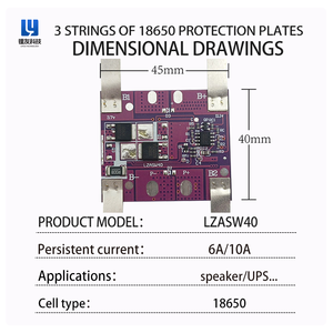 BMS 3S 6A <span class=keywords><strong>10A</strong></span> 11.1V pin hệ thống bảo vệ lzasw40 mô hình 3-string pin lithium Board 45*40 mét <span class=keywords><strong>PCB</strong></span> & pcba - Product Image 4