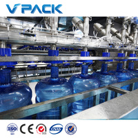 Machine de remplissage d'eau de 18,9 L, ligne de production de remplissage d'eau pure de 5 gallons