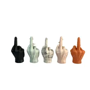 맞춤형 재미있는 선물 가운데 손가락 반지 홀더 수지 제스처 손 조각 가운데 손가락 동상 장식