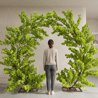 Arche de toile de fond pour réception de mariage, décoration florale, arbres de cerisier, arrangements floraux personnalisés