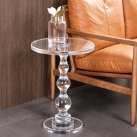 Transparenter Acryl-Luxus-Couchtisch mit Klarem Design für Esszimmer, Wohnzimmer, Sofa-Ecke, Hotel-Dekoration, Modernes Design