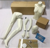 Maniquí de Mujer de Cuerpo Completo Blanco, Modelo Ideal para Escaparates en Boutiques de Ropa Femenina y Tiendas de Bodas