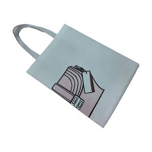 Soldes d'usine : Sacs de courses personnalisés en non-tissé de haute qualité avec bandoulière, réutilisables, écologiques et biodégradables, avec motif lettre - Product Image 2