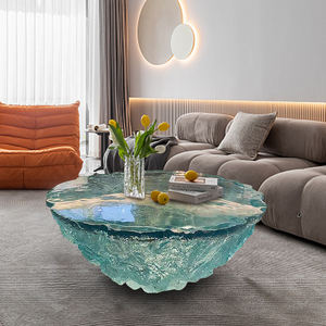 Ensemble <span class=keywords><strong>de</strong></span> tables à café/thé écologiques sculptées en résine transparente <span class=keywords><strong>de</strong></span> haute qualité au design moderne <span class=keywords><strong>de</strong></span> luxe pour la maison, l'hôtel et le bureau. - Product Image 1