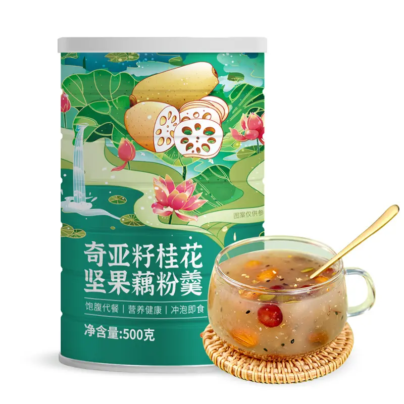 Pabrik langsung biji chia osmanthus buah lotus akar sup 500g sarapan bergizi makanan pengganti