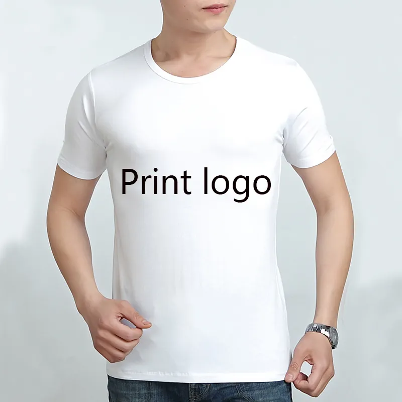 2021 wholesale O-neck T Shirt Short sleeve Print logo White sublimation blanks shirts