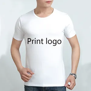 2021 Wholesale O-neck T Shirt Short Sleeve Print Logo White Sublimation Blanks Shirts