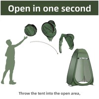 Tenda Privasi Pop Up Siap Pakai, Ruang Ganti Portabel untuk Berkemah & Mendaki Gunung
