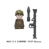 Figuras de Soldados Militares de la Segunda Guerra Mundial, Mini Figuras de Soldados Estadounidenses, Británicos e Italianos, Juguetes para Niños, Bloques de Construcción, Regalo para Niños y Niñas