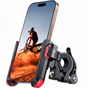 Support de téléphone pour vélo [n'obstrue pas la caméra] Rotation à 360° Léger Support universel pour téléphone de vélo Installation rapide - Product Image 1
