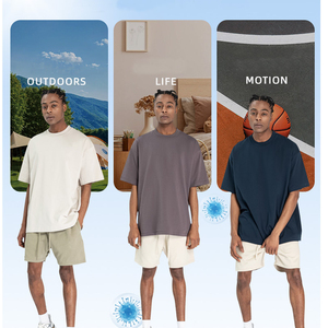 T-shirt da <span class=keywords><strong>uomo</strong></span> con motivo a banda e logo personalizzato, stampa logo, lavaggio vintage, vestibilità ampia, 100% cotone, alta qualità - Product Image 6