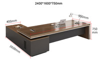 Nouveau mobilier de bureau moderne, dernières conceptions de bureaux, bureau de direction, bureau de PDG, bureau en forme de L, table en MDF/MFC