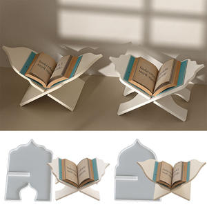 Porte-livre résine coulée moules support de musique Silicone moule livre lecture support époxy moules étagère résine époxy moule bricolage artisanat - Product Image 2