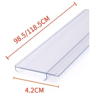 Supermarket Plastik Akrilik PVC Label Tag Perekat Data Strip Harga Pemegang untuk Rak