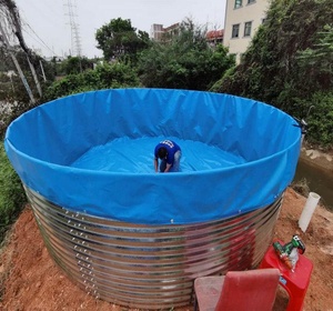 Étang à poissons d'élevage de poissons de réservoir d'aquaculture en acier galvanisé commercial de prix usine à <span class=keywords><strong>vendre</strong></span> - Product Image 2