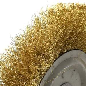 <span class=keywords><strong>Brosse</strong></span> à fil <span class=keywords><strong>métallique</strong></span> de haute qualité <span class=keywords><strong>150</strong></span>*25mm pour le décapage de la rouille et le polissage, en laiton et acier inoxydable - Product Image 3