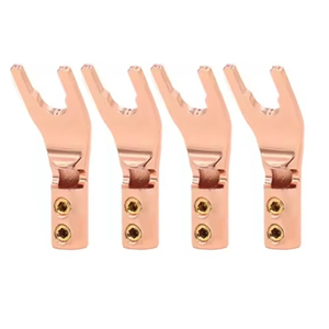 ขั้วต่อสายลำโพงแบบ U-Type Spade Lug ทองแดงแท้ชุบทอง สำหรับระบบเครื่องเสียง HiFi - Product Image 3