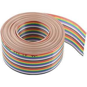 Câble plat à 30 broches XINGYHENG, câble IDC de 30 fils de couleur arc-en-ciel, 16 pieds (5 m), conducteur en cuivre, isolation en PVC - Product Image 3