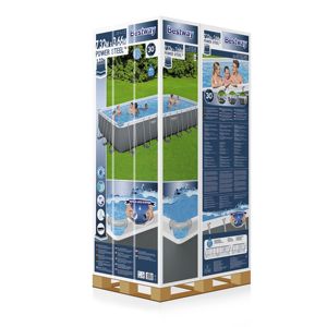 Piscina <span class=keywords><strong>Bestway</strong></span> 56474 de 7.32m X 3.66m X 1.32m, Fabricante de Primera Calidad, Estructura Metálica Independiente <span class=keywords><strong>Grande</strong></span> - Product Image 6