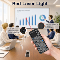 Dokunmatik Yüzeyli Kablosuz Mini Klavye 2.4G ve BT Çift Modlu RGB Arkadan Aydınlatmalı PC Tablet TV Akıllı Telefon için