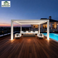 Pergola bioclimatique en aluminium Sweet Home, système de toit rétractable motorisé moderne pour l'extérieur, stores latéraux, jardinage en arrière-cour