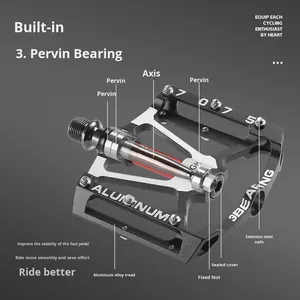 Phía Tây xe đạp leo núi bàn đạp nhôm hợp kim ba mang trọng lượng nhẹ phía sau bánh xe ổ đĩa một kích thước phù hợp với tất cả 11 màu sắc - Product Image 3
