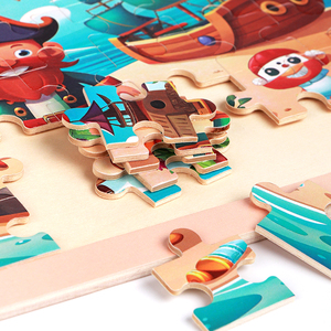 Puzzle Personalizzato da 72 Pezzi con Animali, <span class=keywords><strong>Giochi</strong></span> da Tavolo Educativi, Puzzle di Cartoni Animati con Dinosauri e Auto <span class=keywords><strong>per</strong></span> Bambini e Bambine - Product Image 6