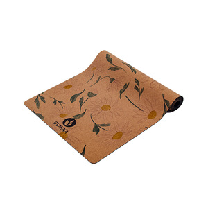 Eco Friendly 5mm Thick Biodegradable Yoga <b>Matte</b> Cork Mat Set Double Layer Natural Fitness Waterproof Custom Logo Yoga Mats - Product Image 5