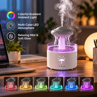 Diffuseur d'arômes USB pour huiles essentielles, humidificateur rotatif en forme de méduse et de goutte de pluie pour la maison et la voiture
