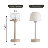 Lampe de table projecteur d'ondulations aquatiques, lampe Aurora, à intensité variable, commande tactile, rechargeable par USB, sans fil, lumière nocturne RGB à ondes océaniques