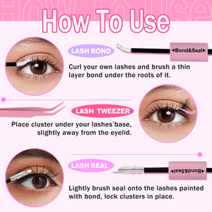 ZYM-DD13 capelli sintetici arricciati ecologici in fibra chimica domestica vegana striscia naturale ciglia ciglia - Product Image 4