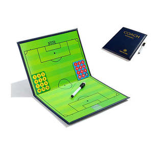 GANXIN Vente en gros de planche d'entraîneur de football pliable en PU Planche de tactique de football magnétique avec jeu d'outils - Product Image 1
