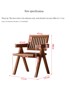 Nuevo producto <span class=keywords><strong>2025</strong></span> Silla de comedor con patas K de madera de goma, estilo minimalista moderno adecuado para muebles de comedor de sala de estar - Product Image 6