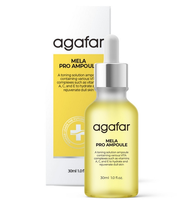 Ampoule Agafar Mela Pro (30 ml) - Liquide hydratant pour le visage anti-rides, anti-âge, éclaircissant, réparateur de la barrière cutanée, resserre les pores