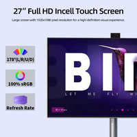 Televisor Inteligente de 27 Pulgadas con Batería, Monitor LCD Móvil para Publicidad, Android 15, Televisor Portátil Moderno con Pantalla Táctil, Tablet PC