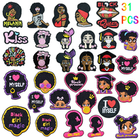 Prêt à expédier – Patchs brodés thermocollants « Black Girl Magic Melanin Queen » souples, durables et lavables pour vêtements, chapeaux et sacs