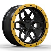 Nouvelles jantes en alliage d'aluminium forgé 6061 T6, noir mat et jaune, à rayons multiples, 17, 18, 20 pouces, garantie 6 ans, personnalisables