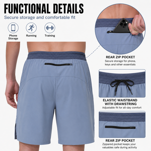 <strong>Mens</strong> Running <strong>Shorts</strong> ,Back <strong>Zip</strong> Pocket Running Workout <strong>Shorts</strong> Gym Man <strong>Shorts</strong> Unisex,Athletic Breathable Summer Casual <strong>Shorts</strong> - Product Image 5