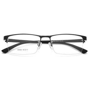 Lunettes de vue demi-cerclées polyvalentes pour hommes en alliage, rectangulaires, 34460, verres en résine anti-UV, origine Danyang - Product Image 1